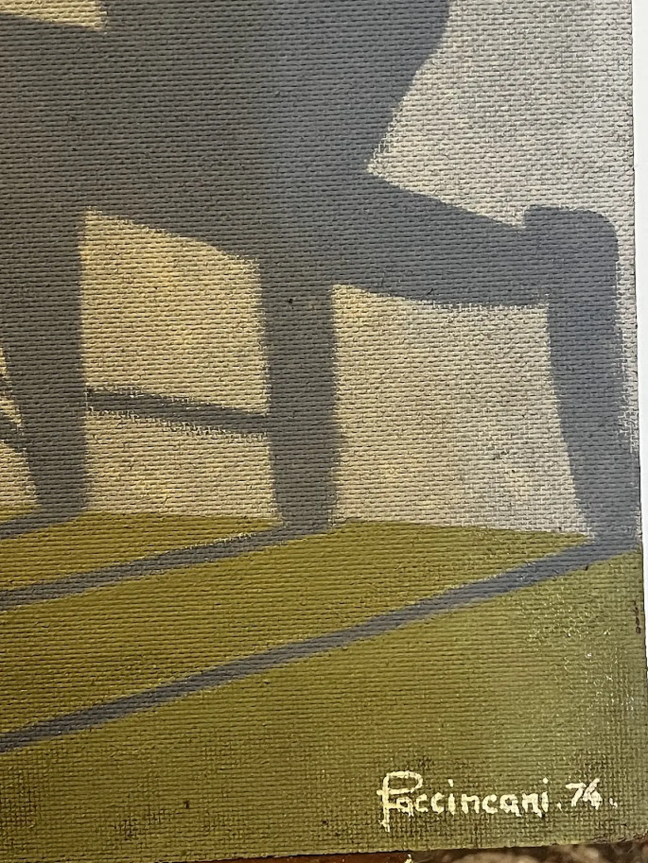 Vinicio Faccincani, The Old Chair in the Sun, oil on panel, 1974 3