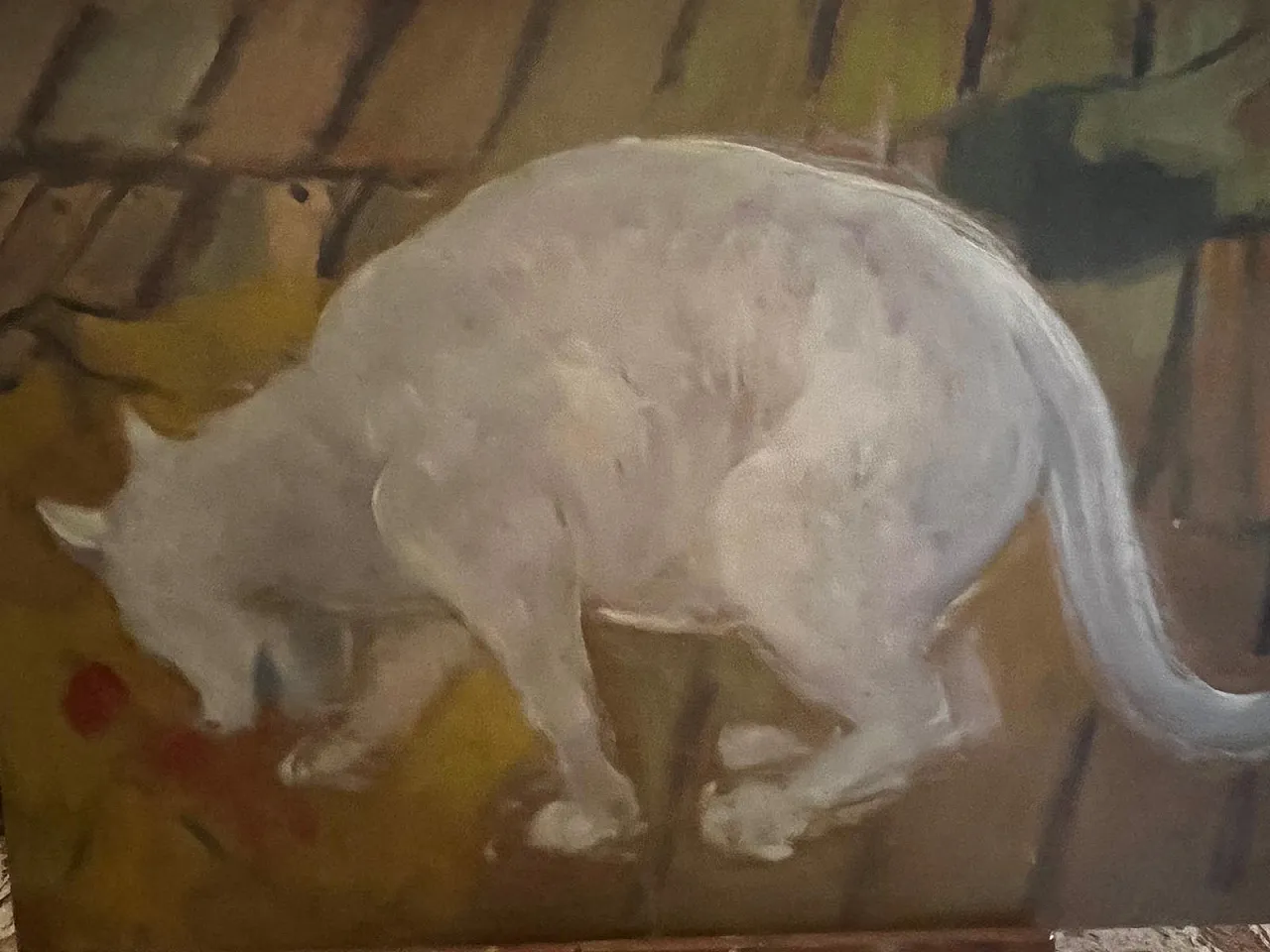 The Cat on the Roof, painting, oil on panel, 1960s 1