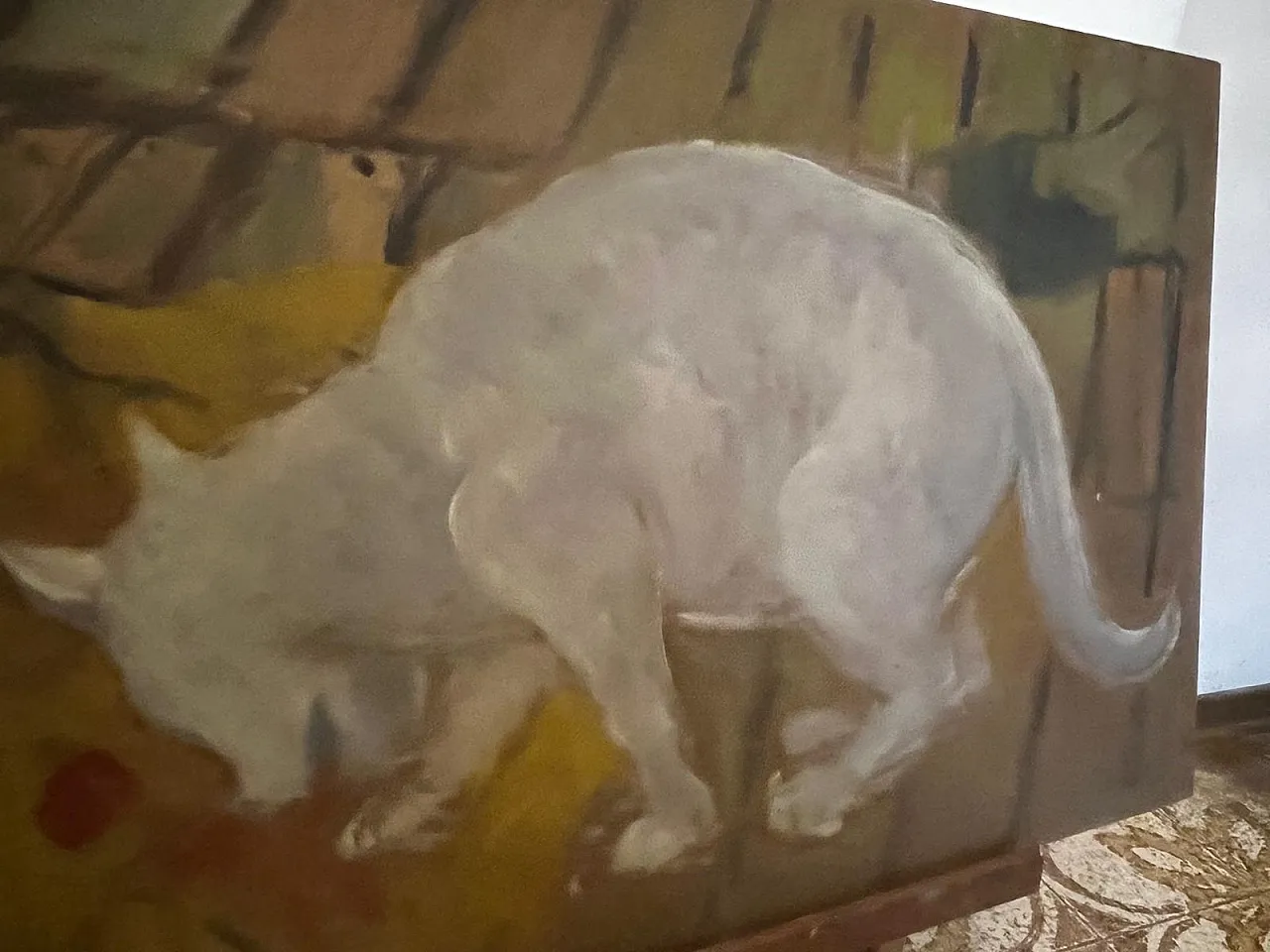 The Cat on the Roof, painting, oil on panel, 1960s 3