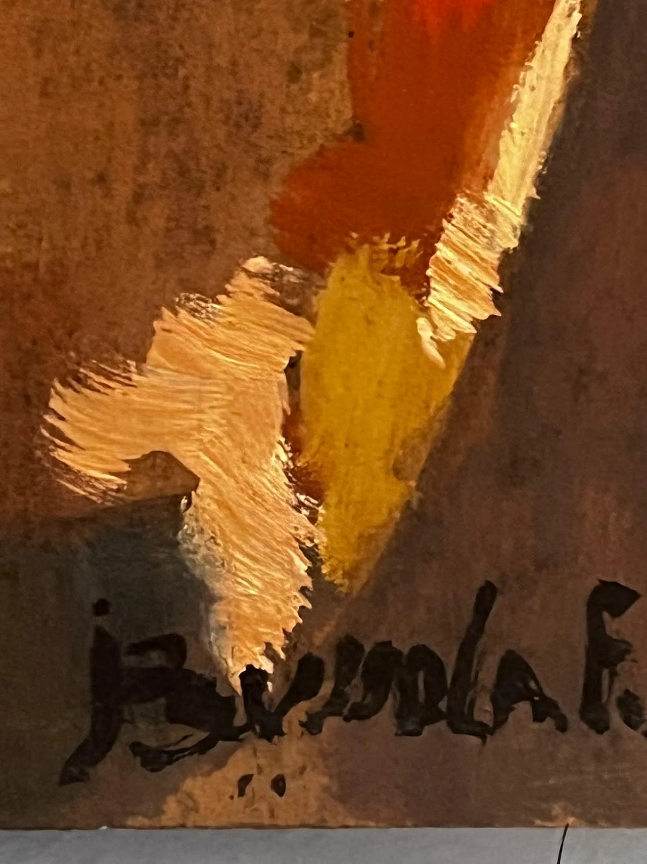 Bussola, The Player, painting, oil on wooden panel, 1970s 3