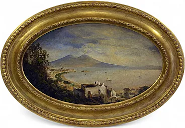 Ettore Ferrante, View of Mount Vesuvius, oil on canvas, 19th century