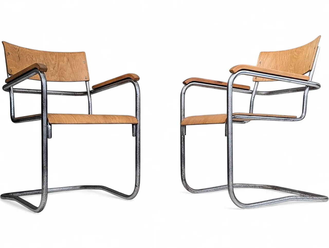 Pair of B 34 armchairs by Marcel Breuer for Samal & Co., 1930s 14