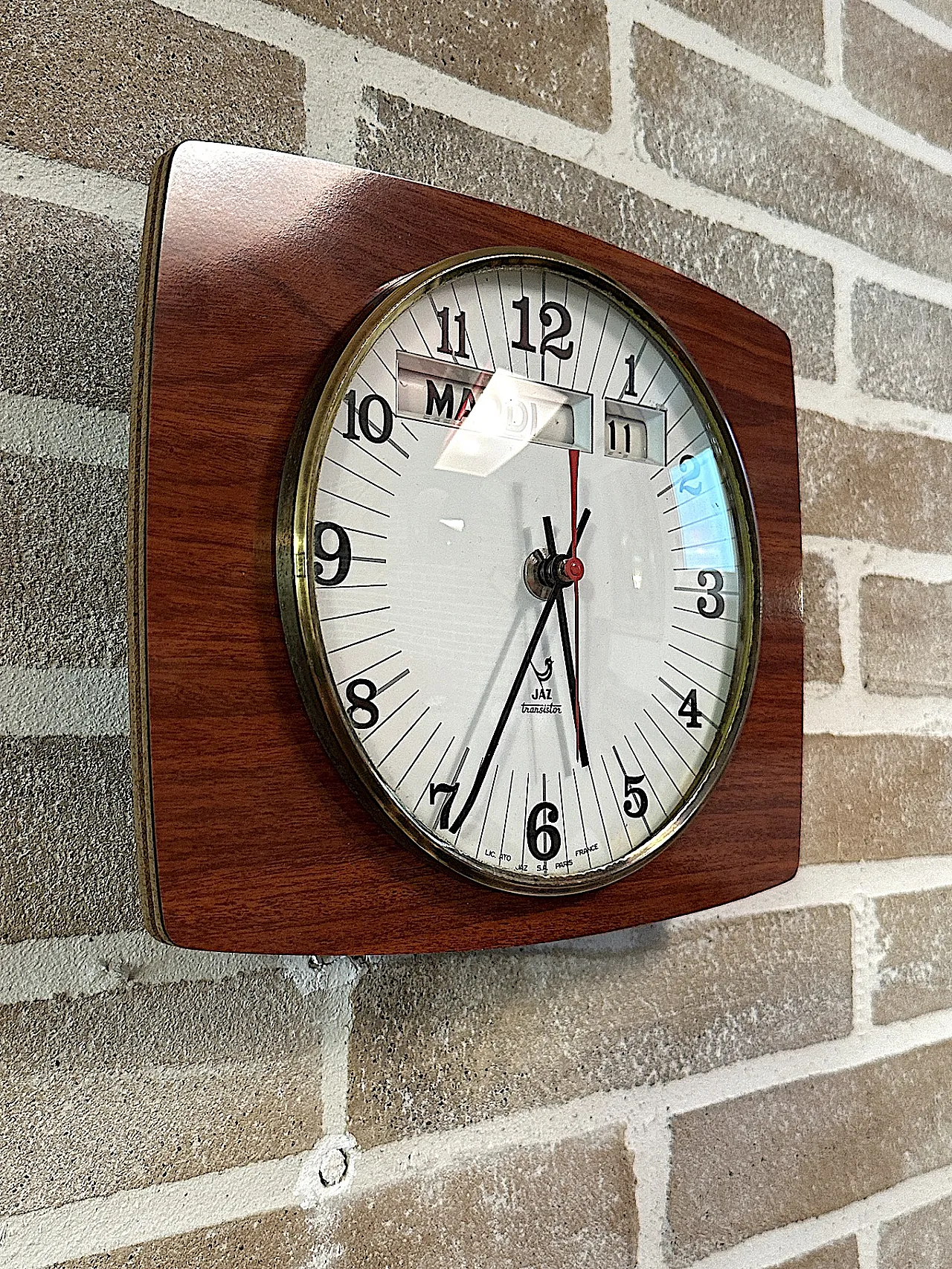 JAZ Transistor Wall Clock with Calendar, 1960s 2