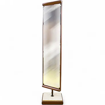 Revolving bedroom mirror with marble base, 1960s