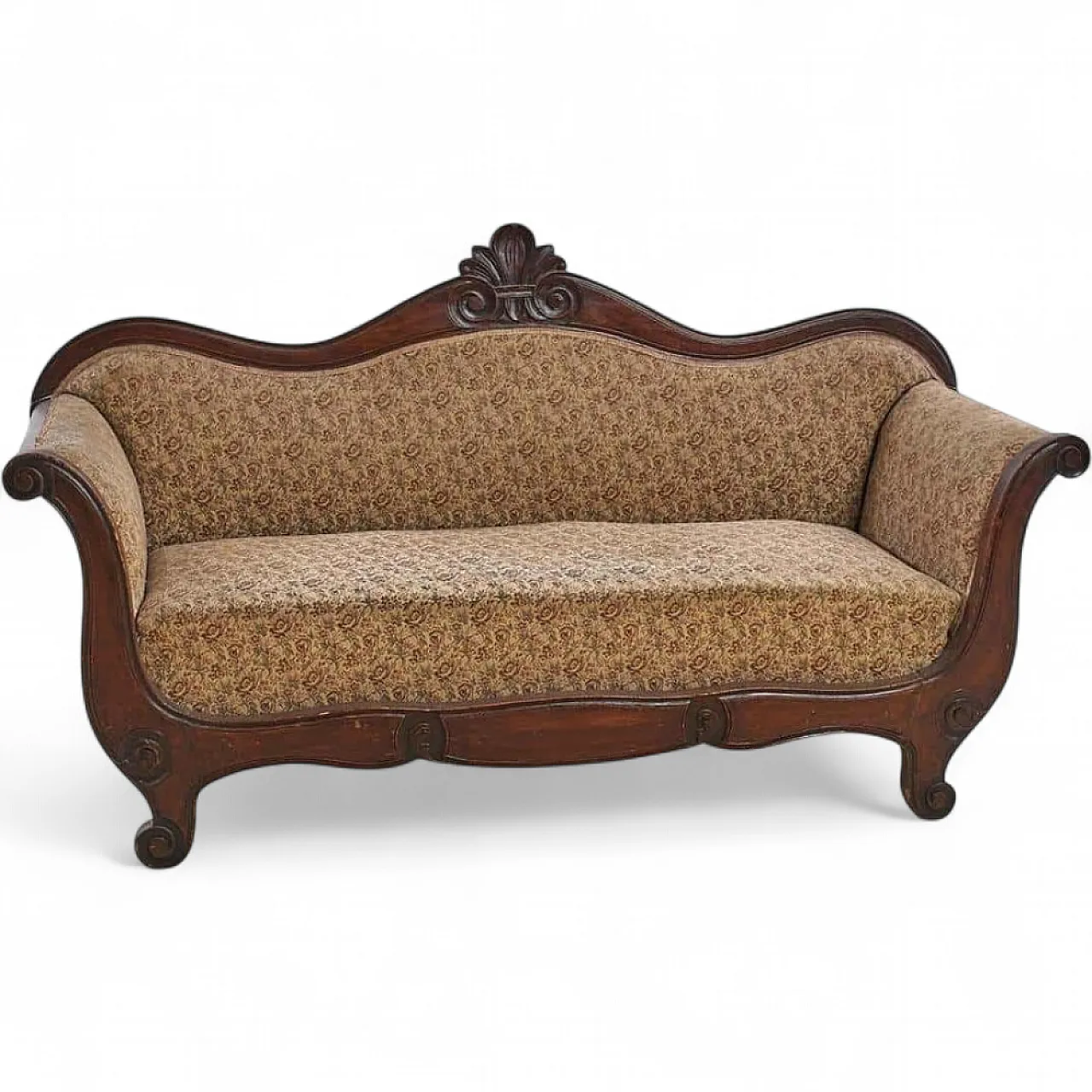 Luigi Filippo sofa in walnut, mid-19th century 10