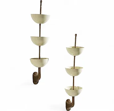 Pair of wall lamps, 1980s