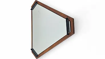 Mirror with wood and brass frame by Gio Ponti for Rima, 1950s
