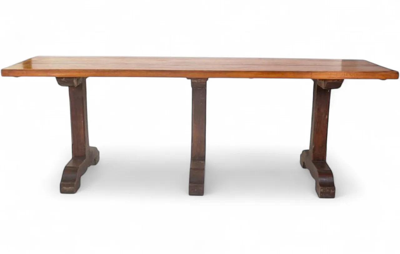 Walnut refectory table, early 20th century 10
