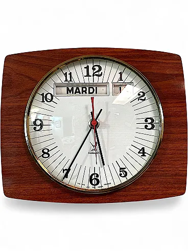 JAZ Transistor Wall Clock with Calendar, 1960s