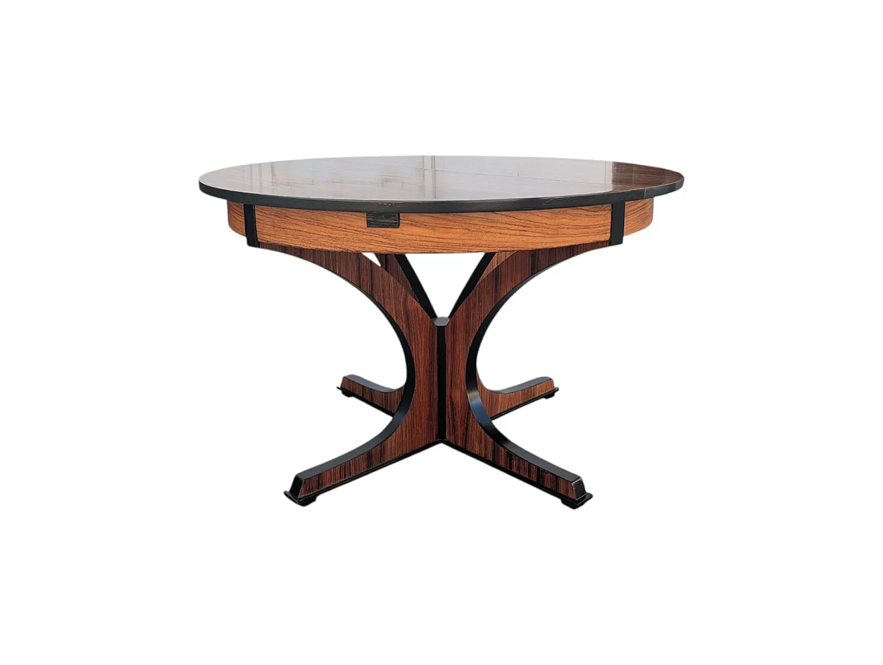 Extendable wooden dining table, Italy, 1960s 1