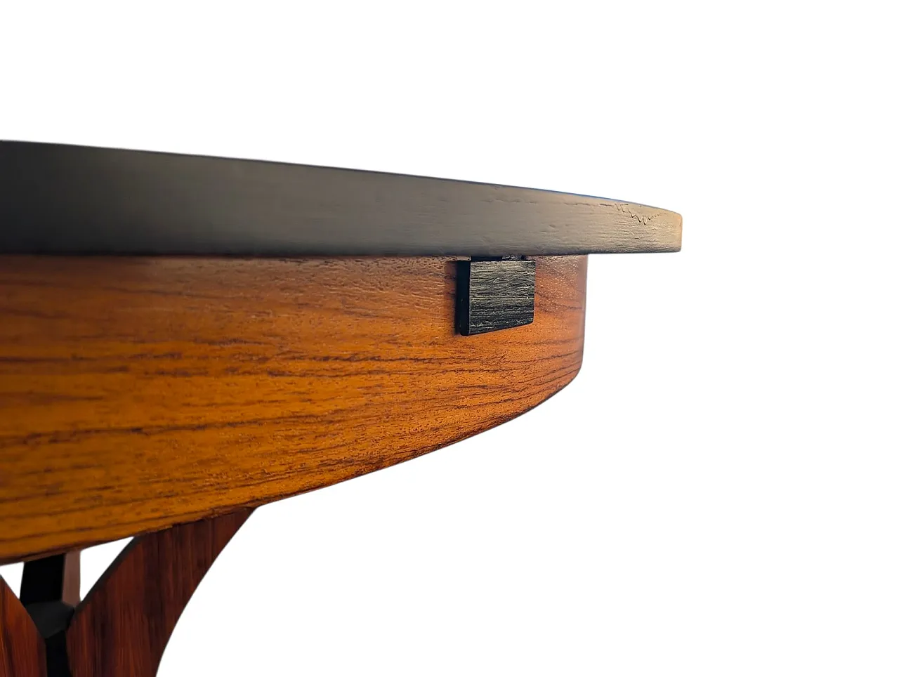 Extendable wooden dining table, Italy, 1960s 4