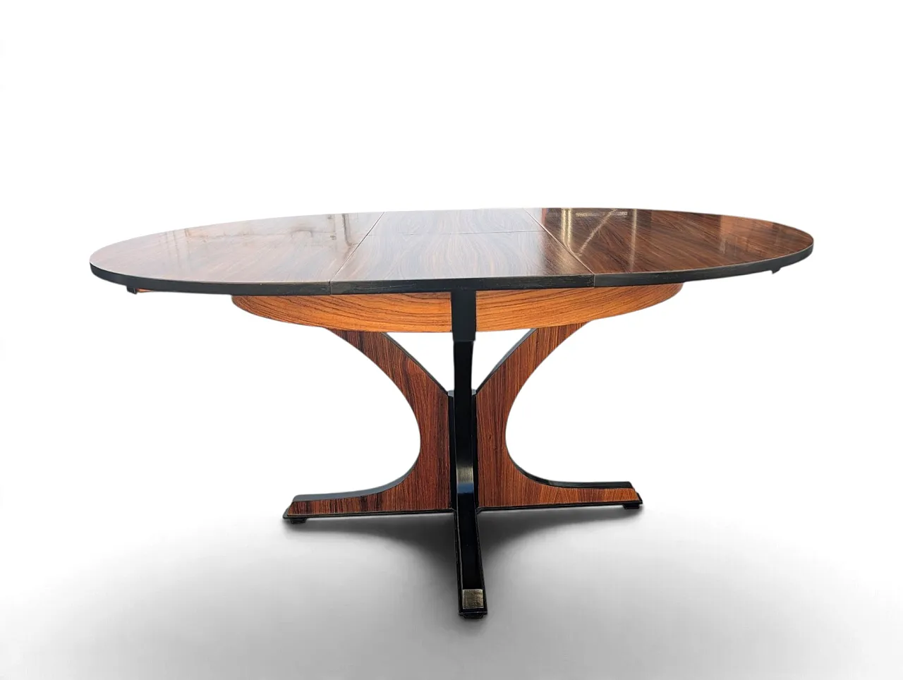 Extendable wooden dining table, Italy, 1960s 13