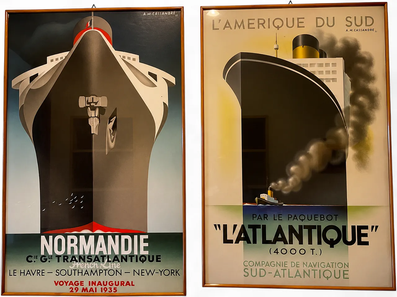 A.M. Cassandre, L’Atlantique & Normandie, Pair of large posters, 1960s 23