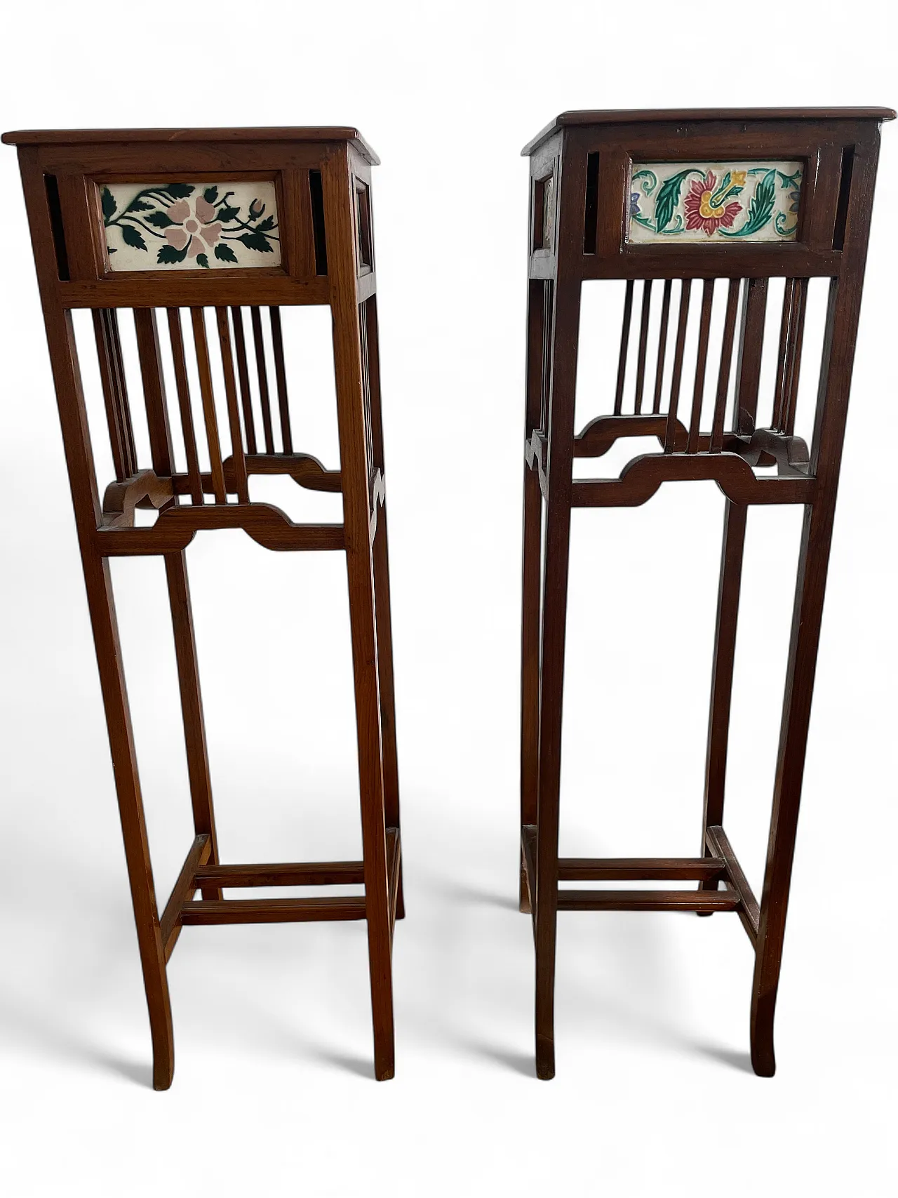 Wooden and ceramic flowerpot stands, 30s 10
