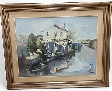 Antonio Toni Rigo - Lagoon Landscape - Oil on Canvas 80x60 cm