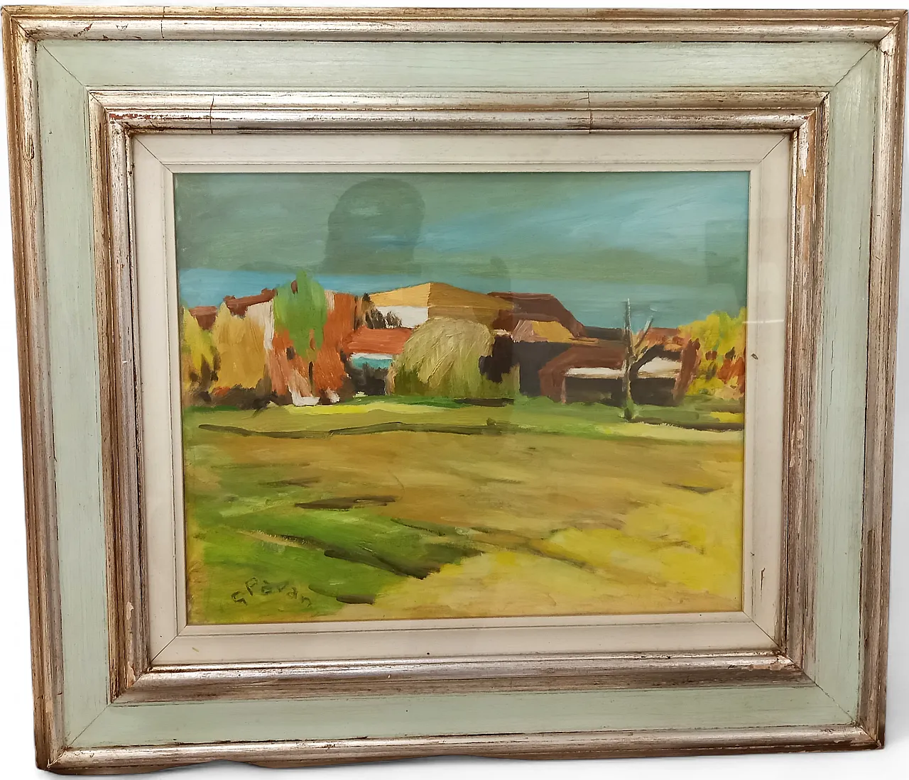Oil Painting on Canvas Gianfranco Pavan Landscape Frame Period 5