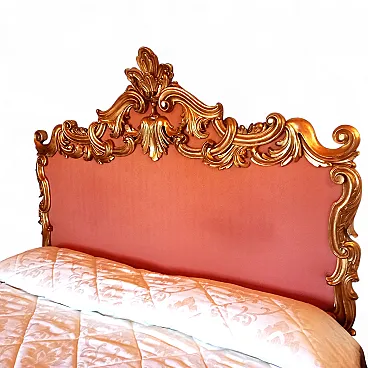 Louis XV Style Double Bed Headboard Cerea Crafts, 70s