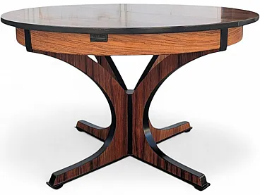 Extendable wooden dining table, Italy, 1960s