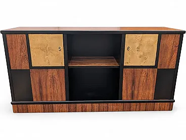 Restored vintage sideboard with gold leaf details, 1960s
