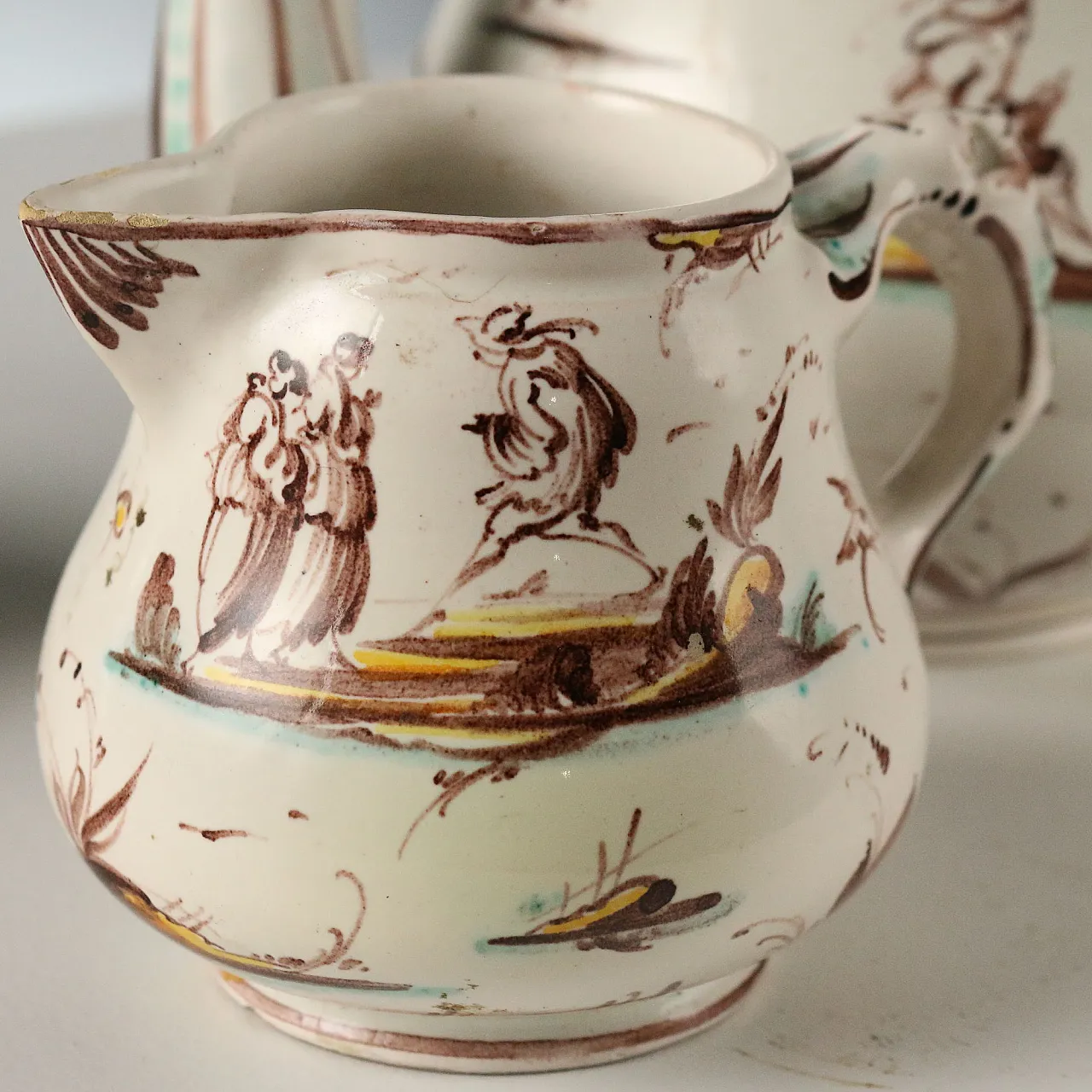 Servizio da tè o caffè in maiolica Angelo Levantino, '900 3