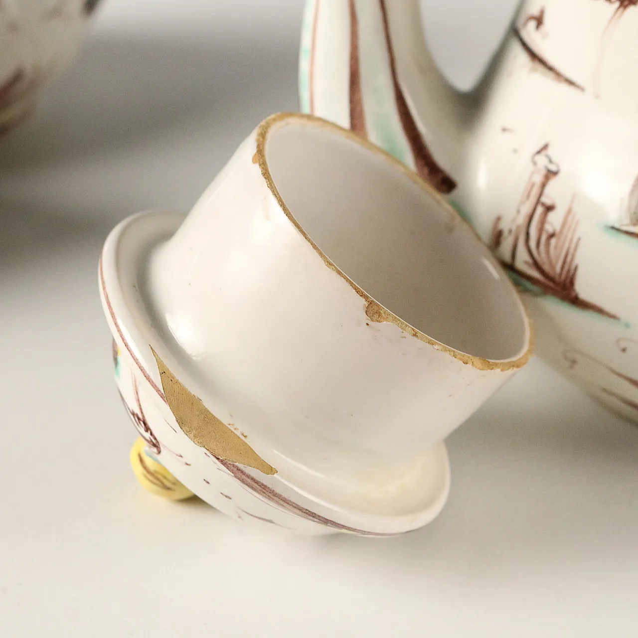 Servizio da tè o caffè in maiolica Angelo Levantino, '900 8