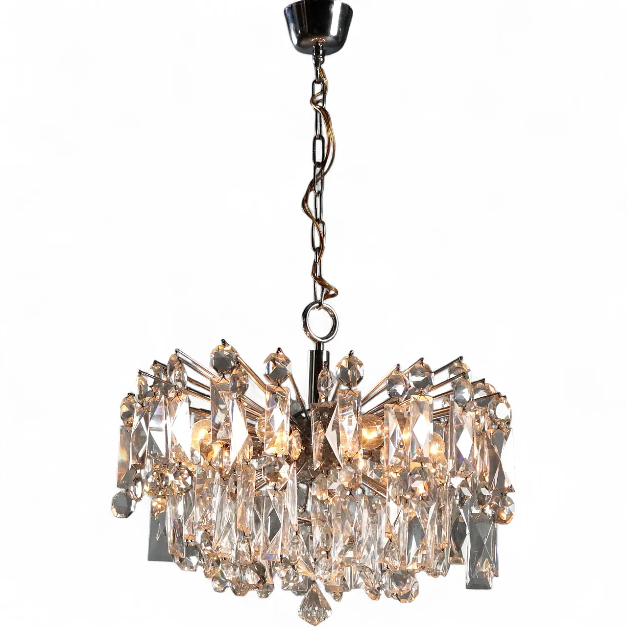 Lamp with glass pendants, 1970s 11