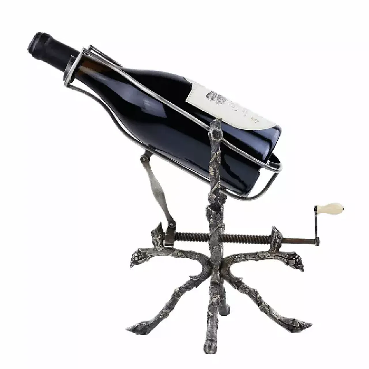 Decanter per vino argentato, fine '800 1
