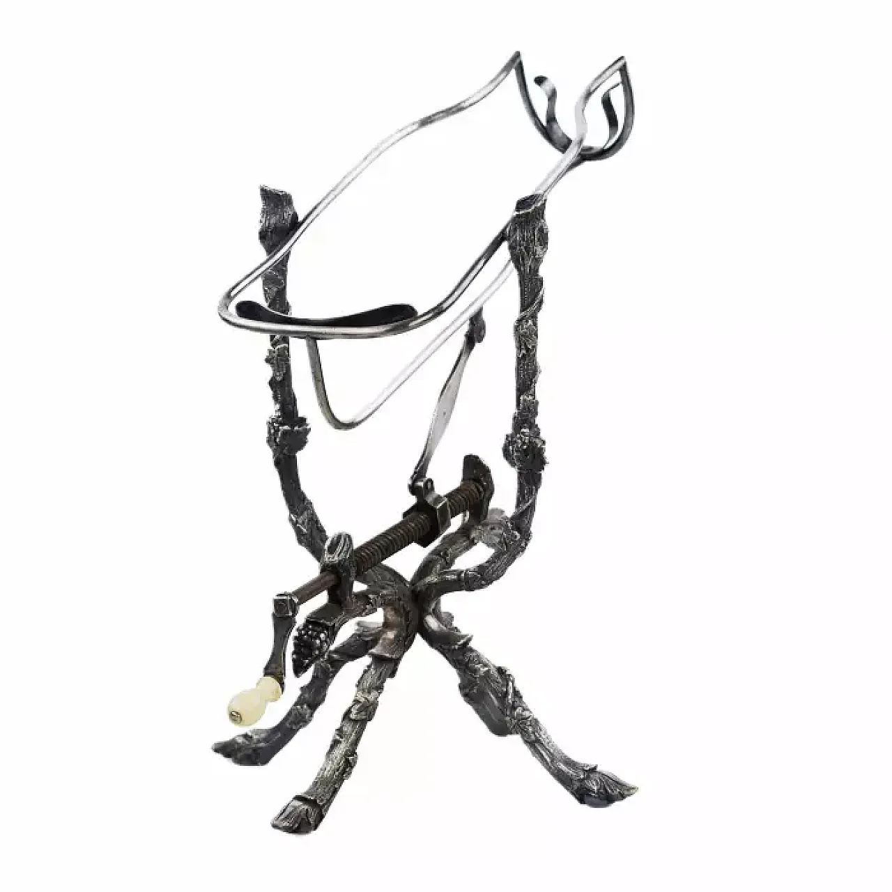 Decanter per vino argentato, fine '800 2