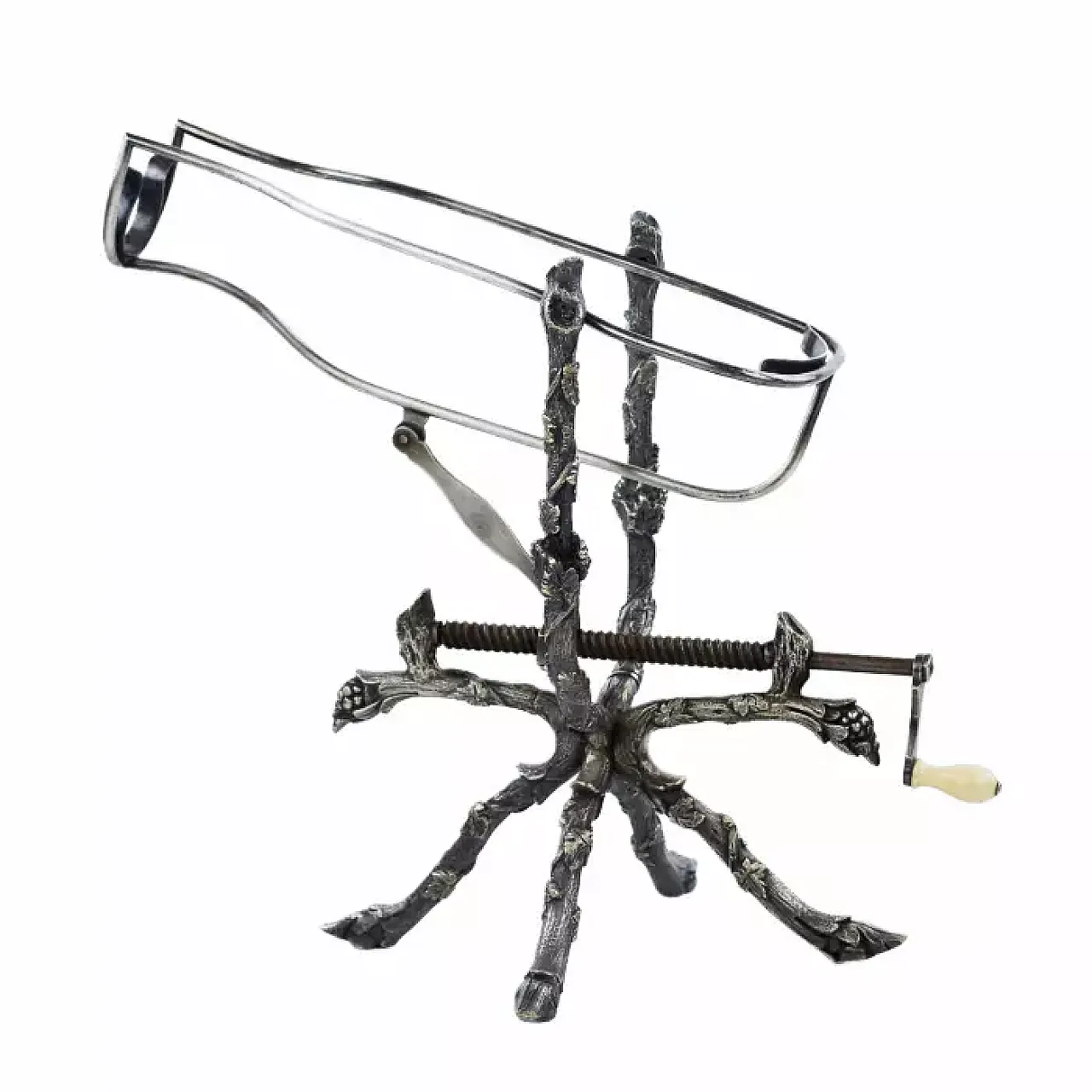 Decanter per vino argentato, fine '800 5