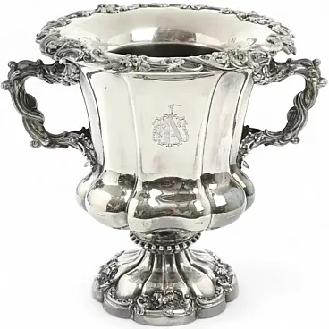 Silver-plated wine cooler, late 19th century