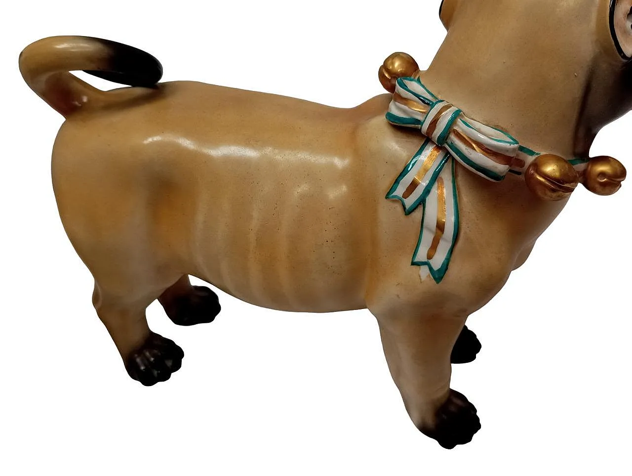 Coppia di sculture di carlini in ceramica dipinta, anni '50 5
