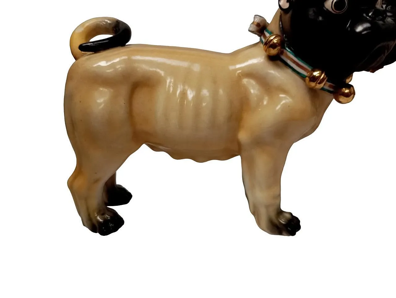 Coppia di sculture di carlini in ceramica dipinta, anni '50 6