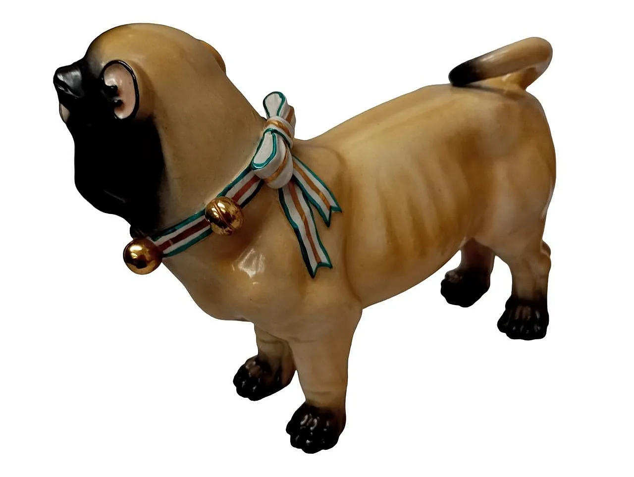 Coppia di sculture di carlini in ceramica dipinta, anni '50 11