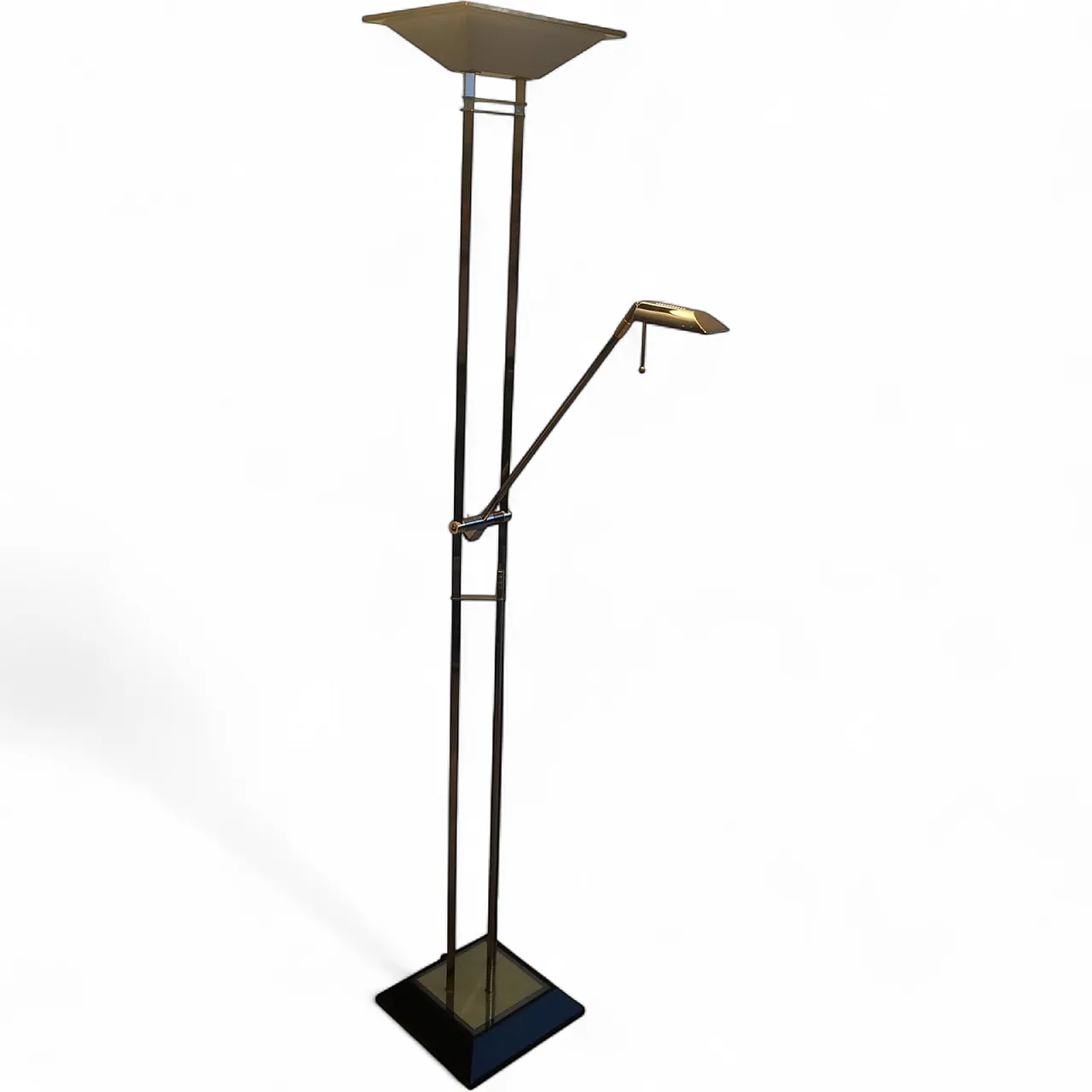 Lampada da terra in canna di fucile e ottone, di fabbricazione francese, circa 1970. 11