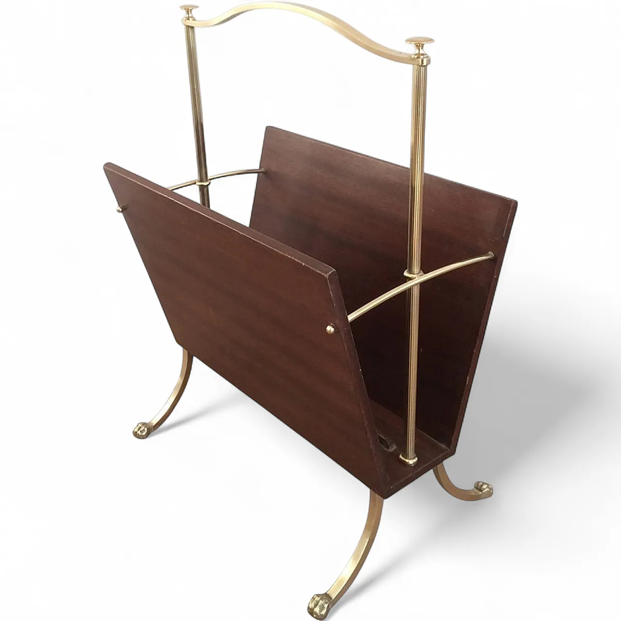 Magazine Rack with Claw Feet attributed to Maison Jansen, circa 1940 17