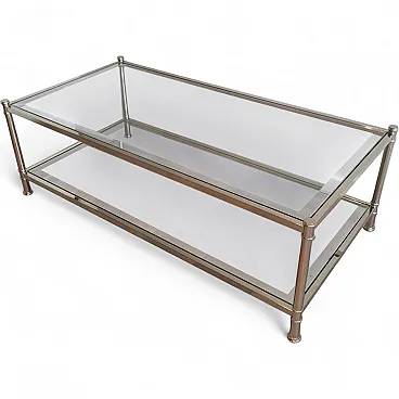 Large Chrome Coffee Table, 70s