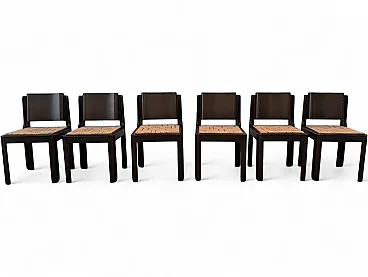 6 Dining chairs in ash, 1980s