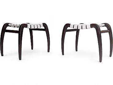 Pair of stools by Ladislav Bartoníček for Krásná Jizba, 1940s