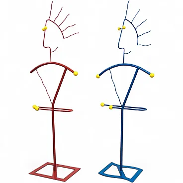 Pair of clothes racks, 1980s