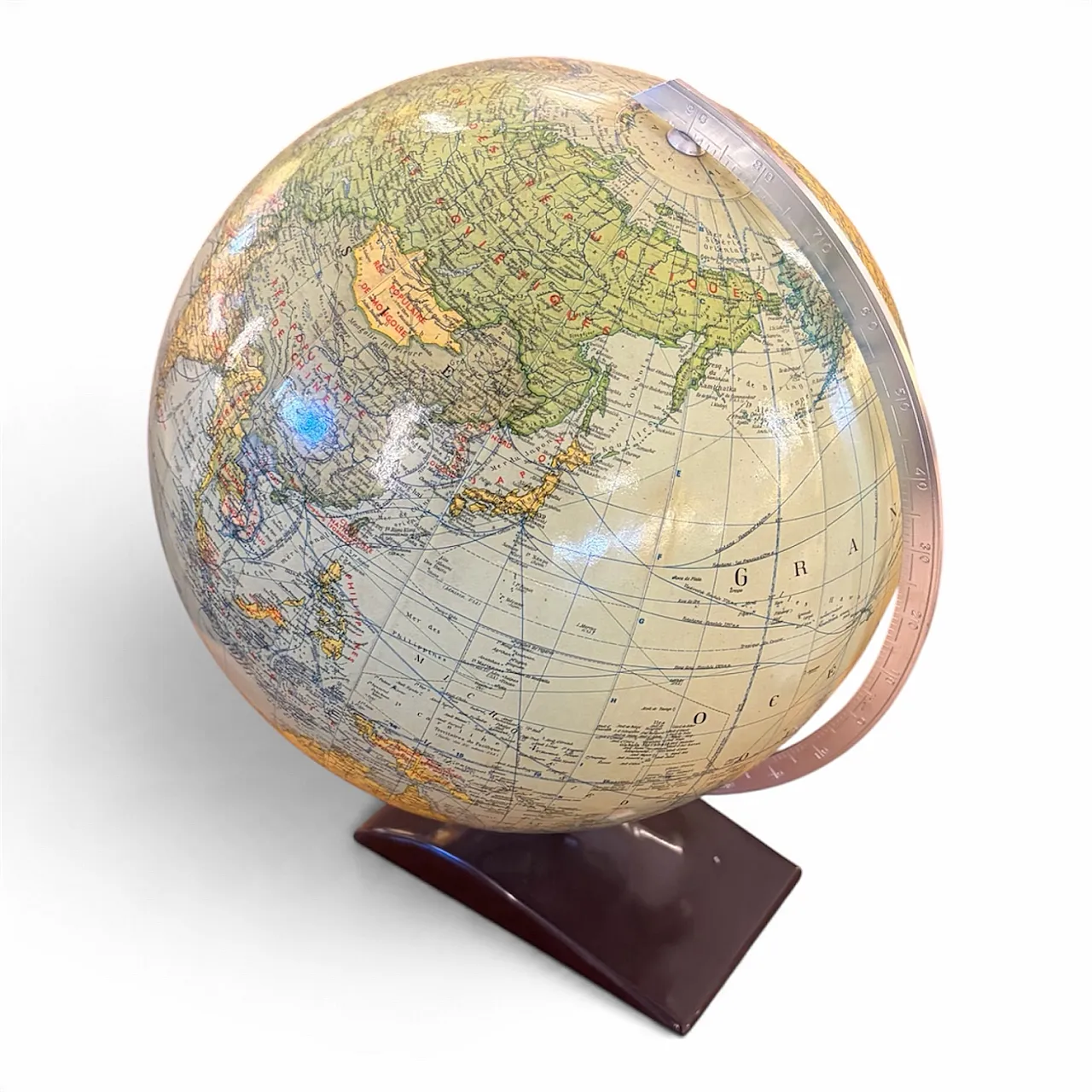 Jro-Verlag Munich Globus Globe with Bakelite Base, 1950s 3