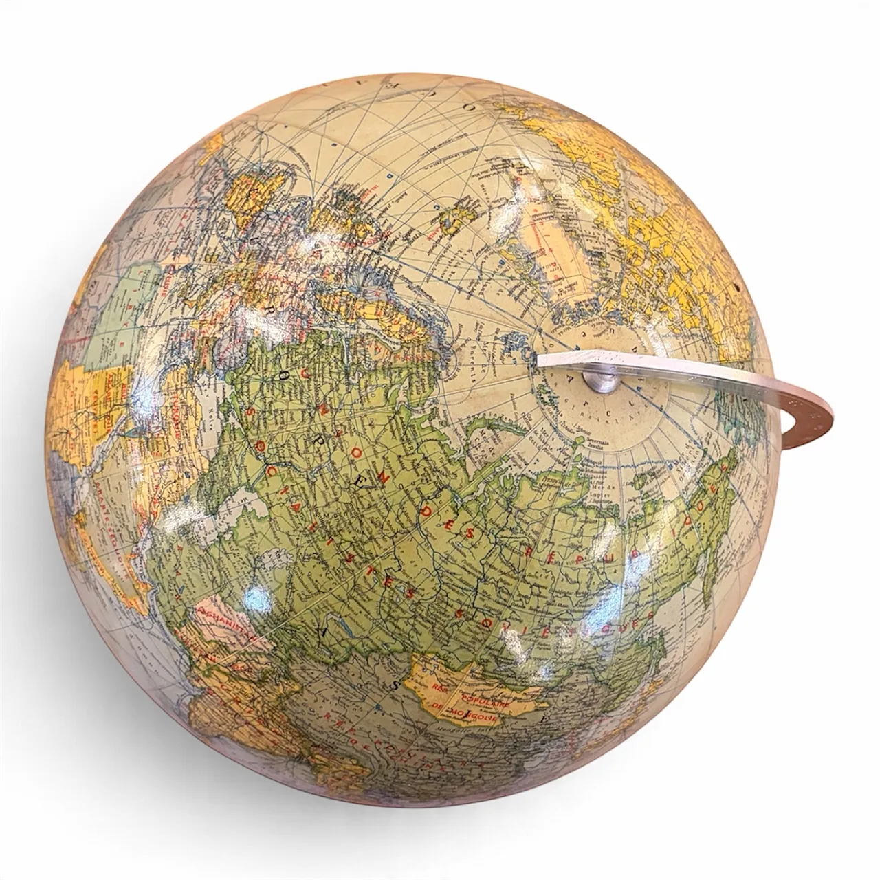 Jro-Verlag Munich Globus Globe with Bakelite Base, 1950s 4