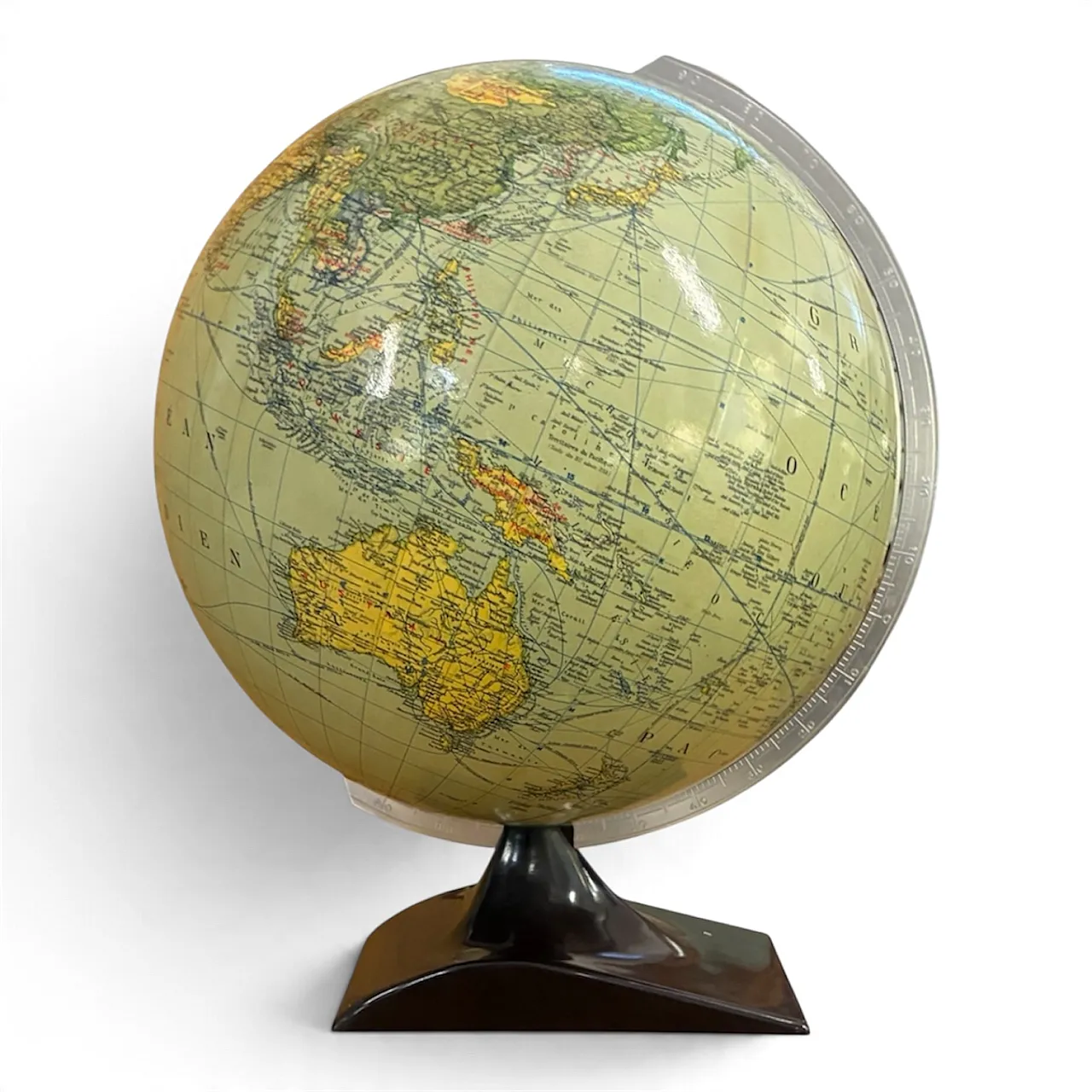 Jro-Verlag Munich Globus Globe with Bakelite Base, 1950s 5