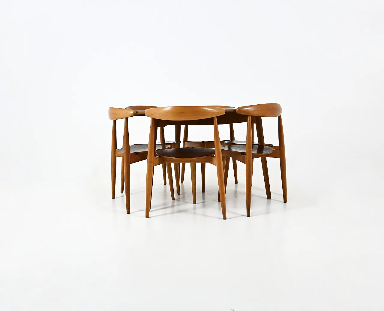 Heart Dining set By Hans J. Wegner for Fritz Hansen, 1950s 2