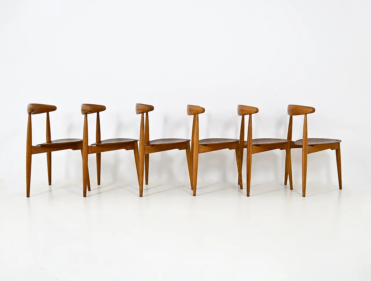 Heart Dining set By Hans J. Wegner for Fritz Hansen, 1950s 6