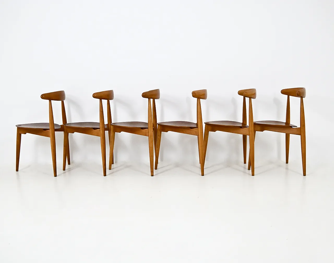 Heart Dining set By Hans J. Wegner for Fritz Hansen, 1950s 8