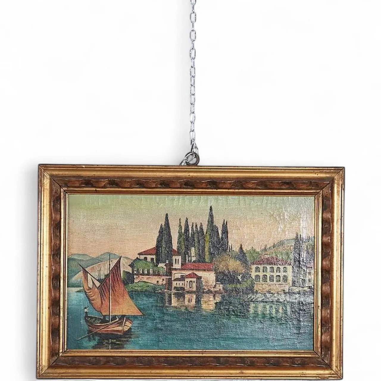 A. Biondelli, Lago di Garda, dipinto incorniciato, '900 6