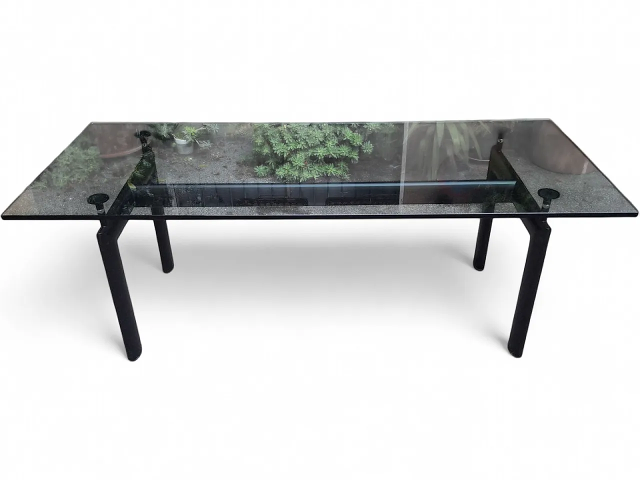 Tavolo da pranzo LC6 nero di Le Corbusier, anni '80 15