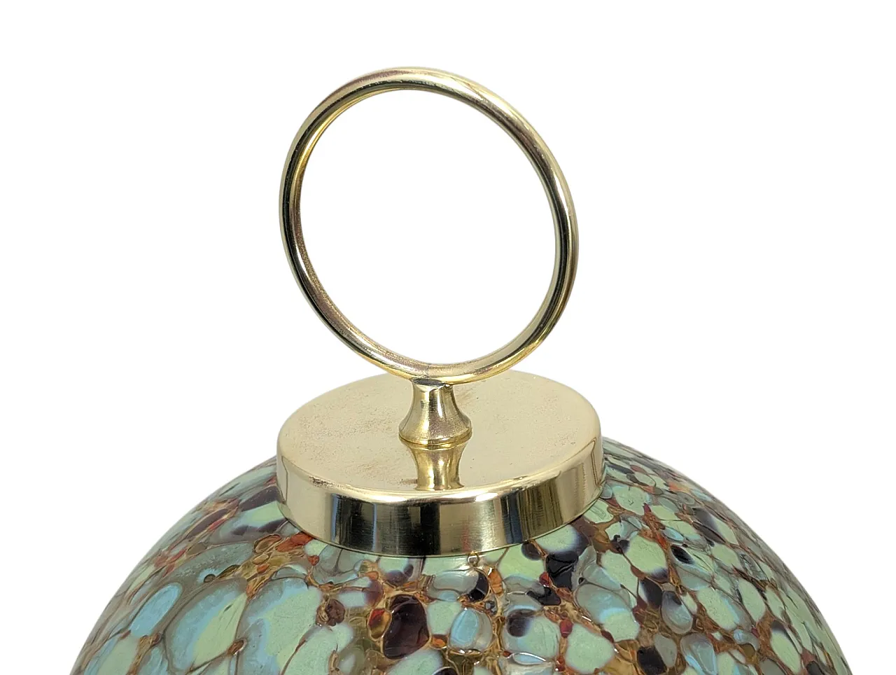 Pair of Murano glass and brass table lamps, 1970s/80s 3
