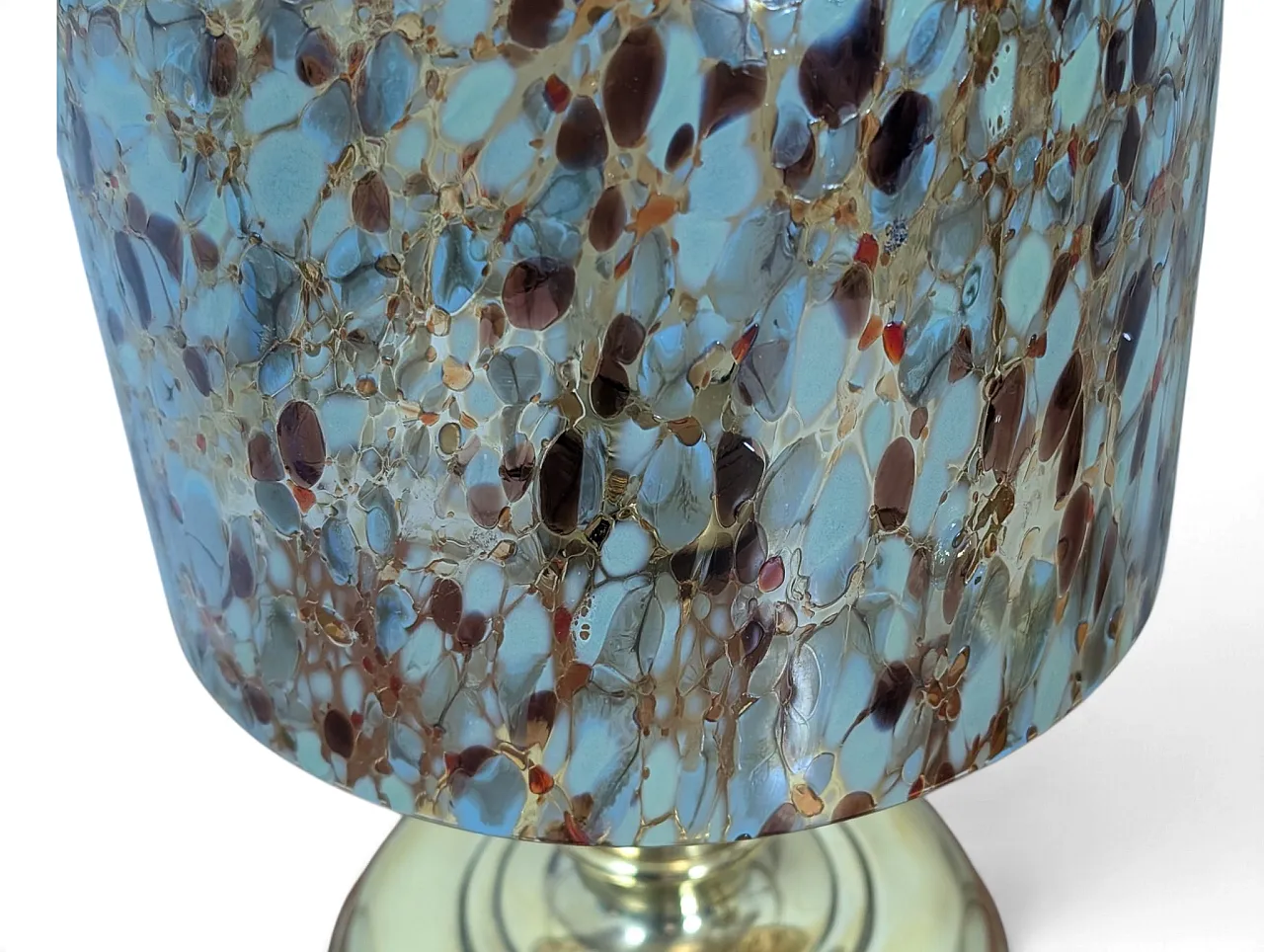 Pair of Murano glass and brass table lamps, 1970s/80s 4