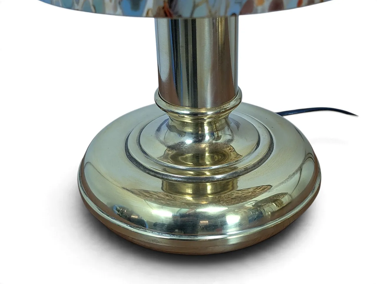 Pair of Murano glass and brass table lamps, 1970s/80s 5